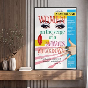 Women on the Verge of a Nervous Breakdown Movie Poster, Home Decor, Canvas Wall Art, Personalized gift, Custom Poster, Wall Art Print