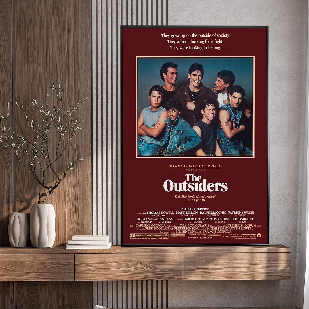 The Outsiders Movie Poster, Home Decor, Canvas Wall Art, Personalized ...