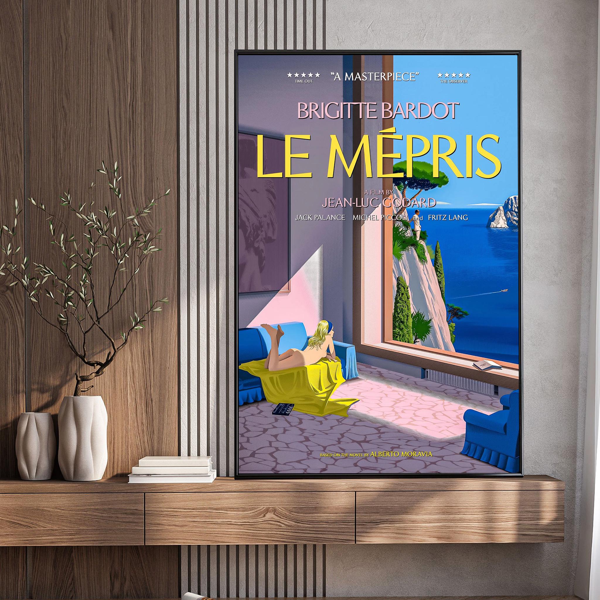 Poster Cinéma Le Mépris - Format 80x115 Cm, Papier Haute Qualité, Neuf, Affiche Film Culte