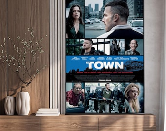 The Town Movie Poster, Home Decor, Canvas Wall Art, Personalized gift, Custom Poster, Wall Art Print