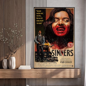 Póster de la película Sinners, decoración del hogar, lienzo para pared, regalo personalizado, póster a medida, lámina para pared