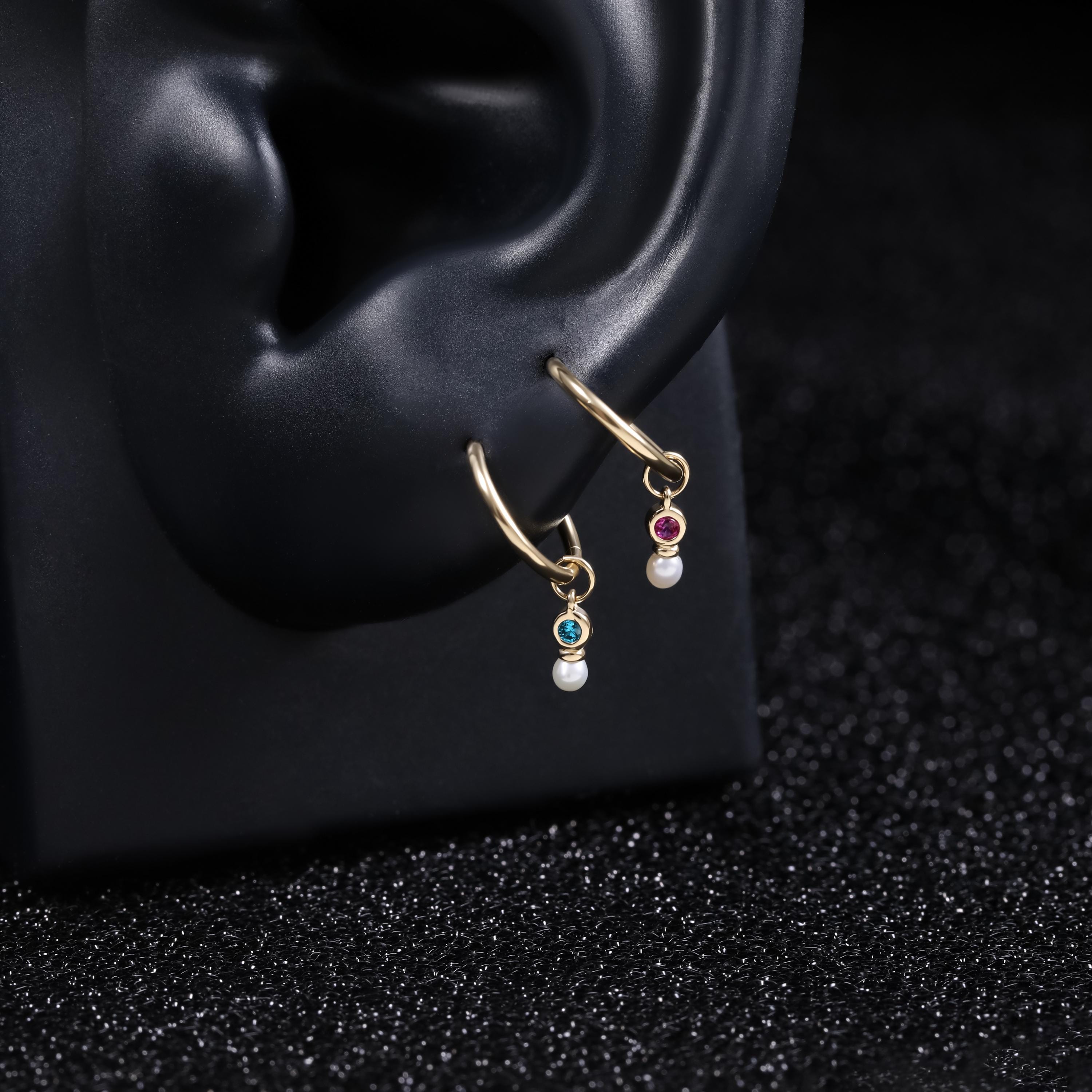 Hinvan 4 Paia Orecchini Fiore Donna Bambina, Orecchini Donna Argento 925 Orecchini Bottone Piccoli 4/5/6/7MM