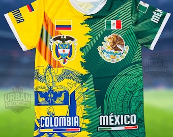 Mexico Colombia Unisex Soccer Jersey