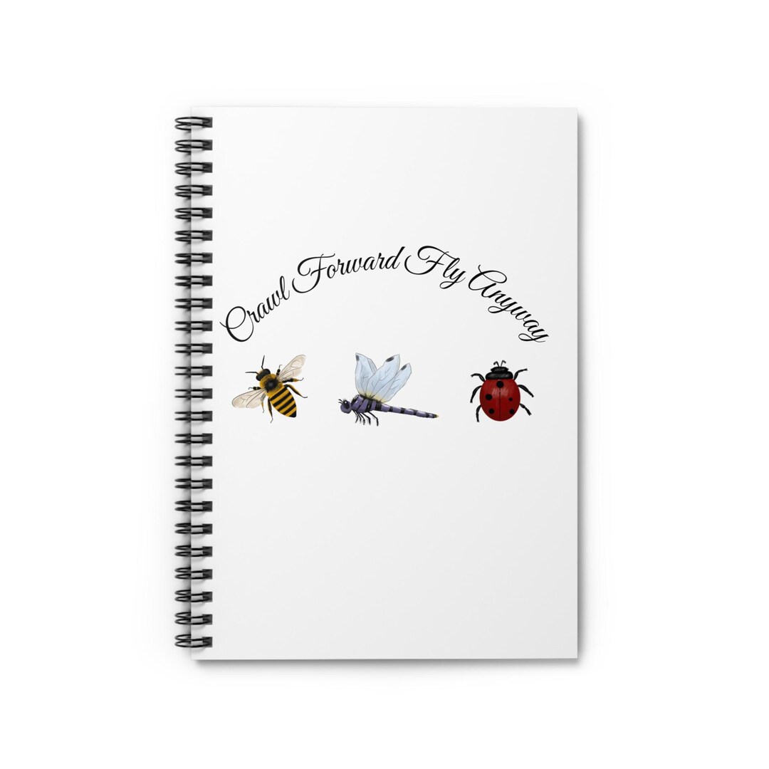 Insect Notebook Minimalist Insect Spiral Notebook | Bee Dragonfly Ladybug | Cute Nature ...