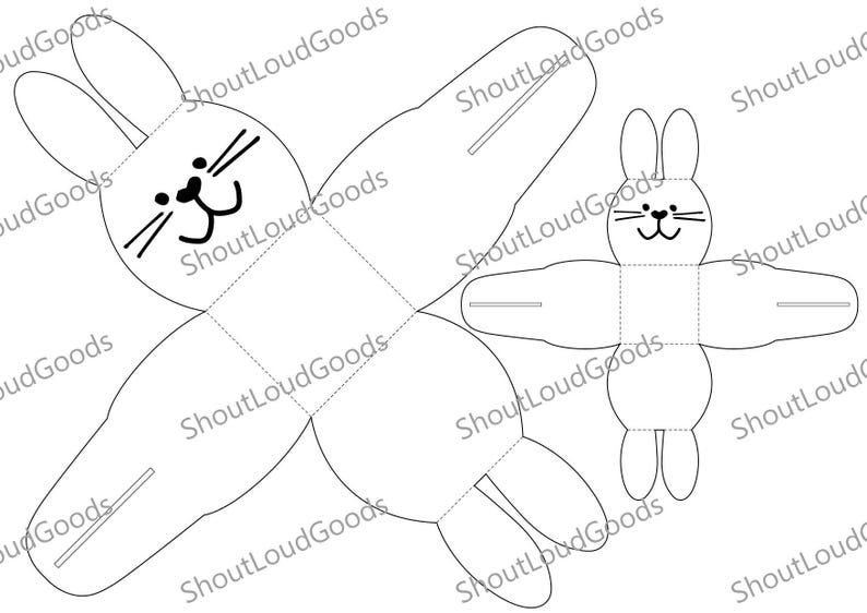 Easter Printable Template, Easter Bunny Table Decoration, Ferrero ...