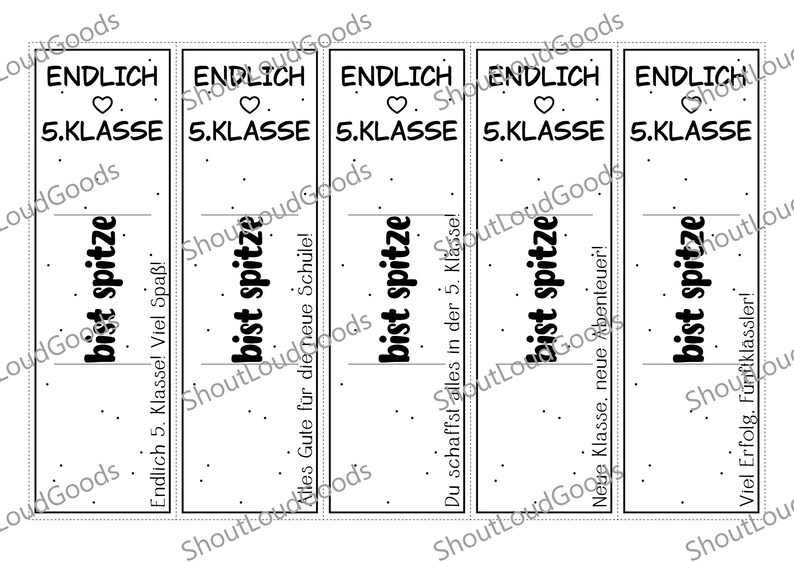 5. Klasse Geschenk Vorlage | Du bist spitze Mutmacher | Schulwechsel Geschenk | Duplo Schokolade Printable PDF image 3