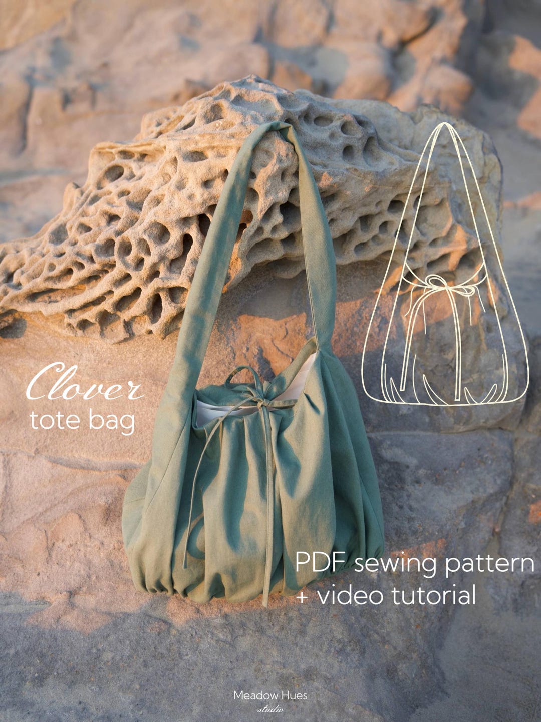 Clover Tote Bag PDF Sewing Pattern | Beginner Friendly Instructions ...