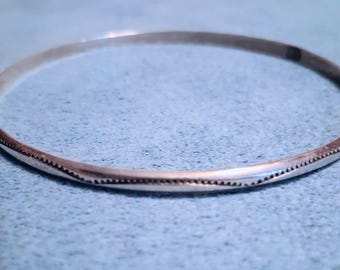 VTG Sterling Silver - NAVAJO TAHE Braided Statement Cuff Bracelet