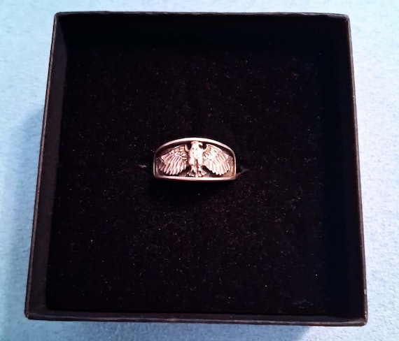 Large Sterling Silver Eagle ring - image 1