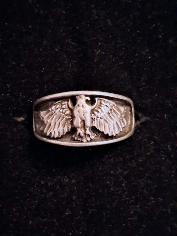 Large Sterling Silver Eagle ring - image 2