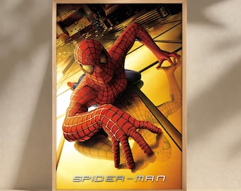 Spider Man Movie Poster, Canvas Print, Wall Art, Film Poster Artwork, Home Decor