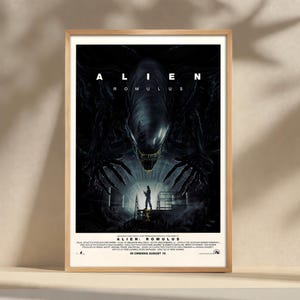 Filmaffisch för Alien, kanvastryck, väggkonst, filmaffischkonstverk, heminredning