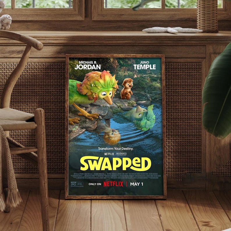 Swpped Character Swapped Movie Poster, Canvas Print, Wall Art, Film Poster Artwork, Home ...
