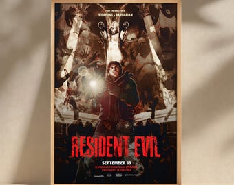 Resident Evil Movie Poster, Canvas Print, Wall Art, Film Poster Artwork, Home Decor