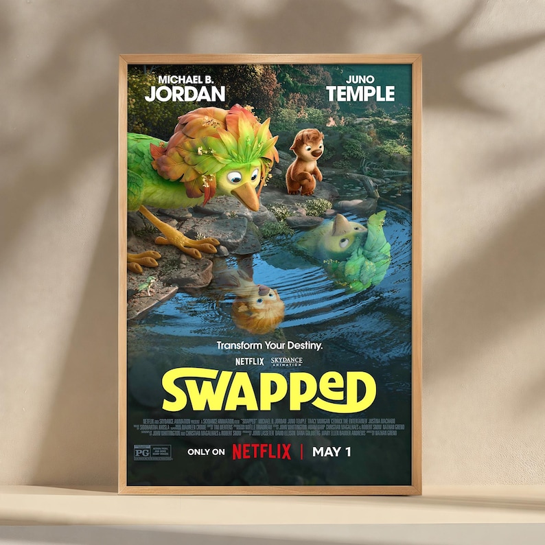 Swpped Character Swapped Movie Poster, Canvas Print, Wall Art, Film Poster Artwork, Home ...