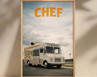 Chef Movie Poster, Canvas Print, Wall Art, Film Poster Artwork, Home Decor