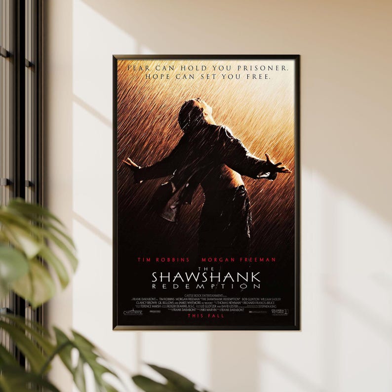 The Shawshank Redemption Movie Poster, Canvas Print, Wall Art, Film ...