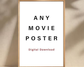 Movie Poster Digital Download | Printable Film Poster Art | Instant Download Wall Art | Home Decor