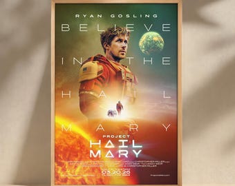 Póster de la película "Proyecto Ave María", impresión en lienzo, arte mural, póster de cine, decoración del hogar