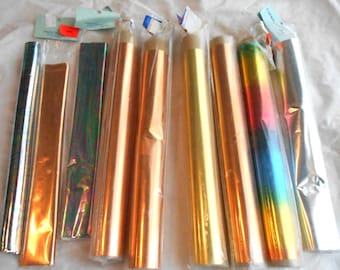 Lot 9 Rolls Transfer Foil Sheets Fashion DIY Craft Supplies Nail Tumbler Art VTG