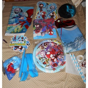 Spider Man Birthday Party Decoration Marvel Party Supplies Balloons Plates Decor image 1