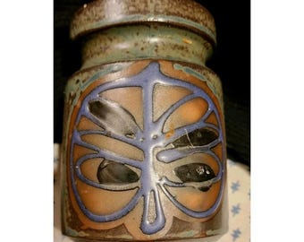 Vintage Hand Crafted & Painted OMC Otagiri Japan Cup Pen Pencil Holder Vase Jar