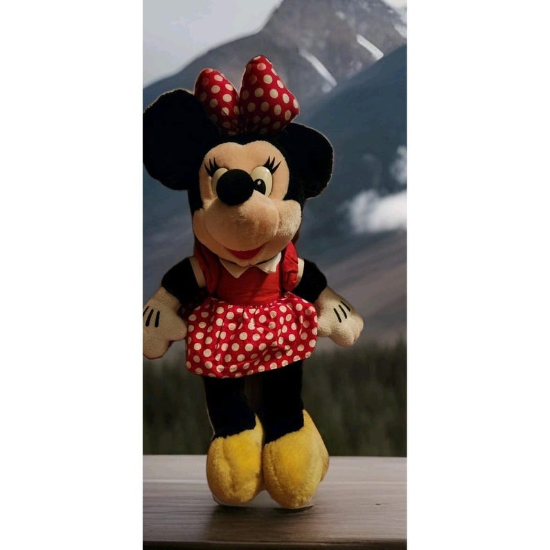 Vintage Disneyland Disney World Minnie Mouse Plush Polka Dots image 8