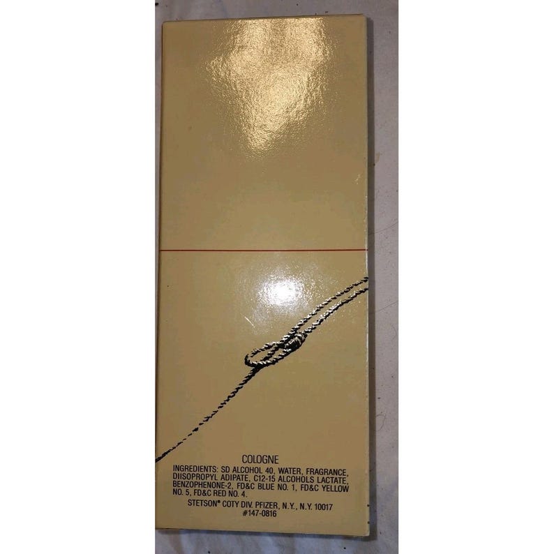 Vintage Stetson Gift Box Men's 2 oz Cologne Splash Coty & Soap On A Rope New Old image 4