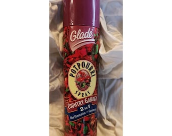 Vintage 1996 Glade Country Garden Potpourri Spray Air Freshener 9 oz  2 In 1 Odo