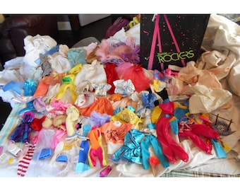 Huge Vintage Barbie Clothing Accessories 60s 70s 80s Mattel Dresses Rocker Case