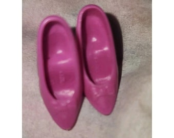 Vintage 1980's Barbie Pink Rose Bow Pump Heels China Pair Barbiecore Pointed Toe