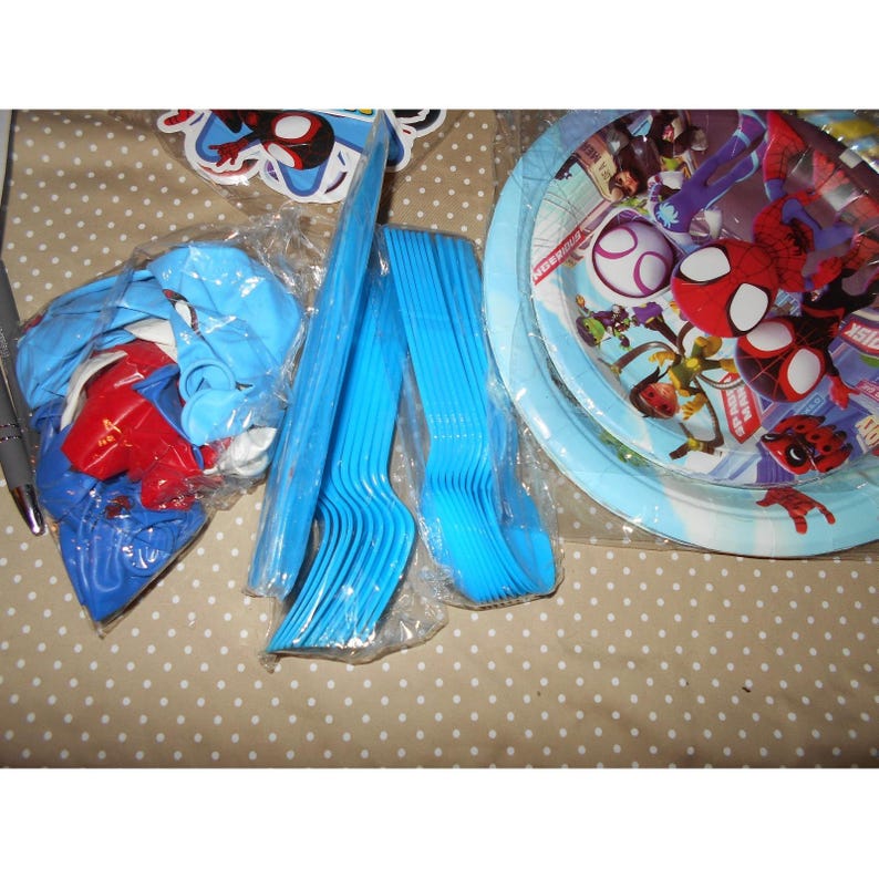 Spider Man Birthday Party Decoration Marvel Party Supplies Balloons Plates Decor image 2