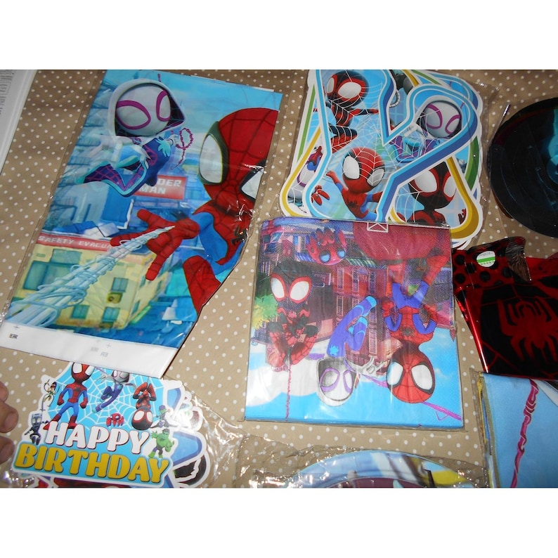 Spider Man Birthday Party Decoration Marvel Party Supplies Balloons Plates Decor image 5