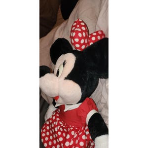 Vintage Disneyland Disney World Minnie Mouse Plush Polka Dots image 4