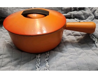Cousances Le Creuset Sauce Pan Enamel Cast Iron Flame 18 France