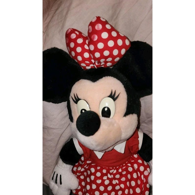 Vintage Disneyland Disney World Minnie Mouse Plush Polka Dots image 2