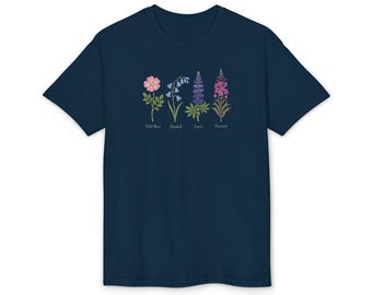 Four Alaska Wildflowers T-Shirt | Hiking Nature Tee