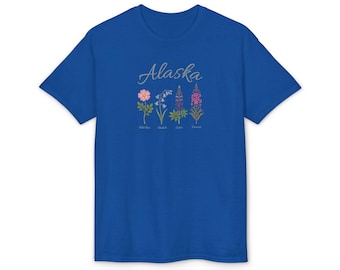 Alaska 4 Wildflowers T-Shirt | Hiking Tee