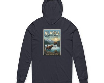 Alaska Bears Fishing Travel Poster Tee