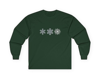 Camiseta de manga larga Tres copos de nieve
