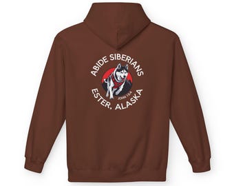 Sudadera con capucha y logotipo de Abide Siberians Kennel / Sudadera con capucha para aventuras al aire libre