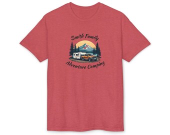 Camiseta de acampada familiar / Camiseta gráfica de aventura al aire libre