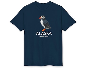 Camiseta de frailecillo cornudo de Alaska / Camiseta con ilustración de frailecillo