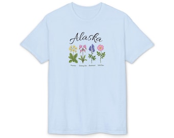 Alaska Four Wildflowers Two T-Shirt