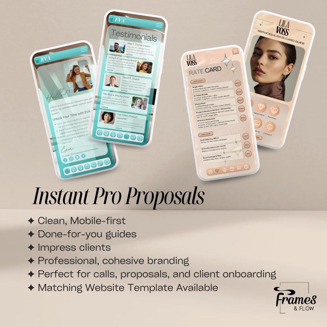 VA Services Guide Canva Template | App-style Pricing & Services ...