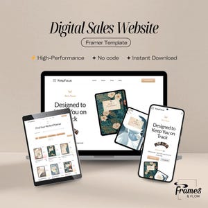 Modello di prodotto digitale Framer / Sito Web multipagina con filtro CMS / Negozio ad alte prestazioni per risorse digitali / Pronto per il checkout esterno