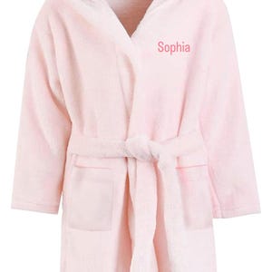 Personalized Kids Fleece Hooded Robe, Embroidered Blanket Robe