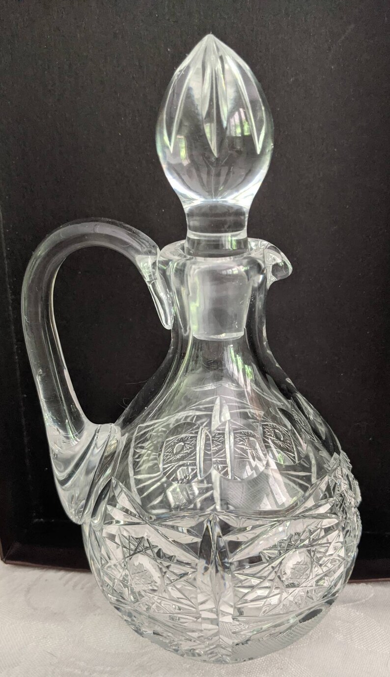 Lead Crystal Czech Cruet With Stopper Etsy
