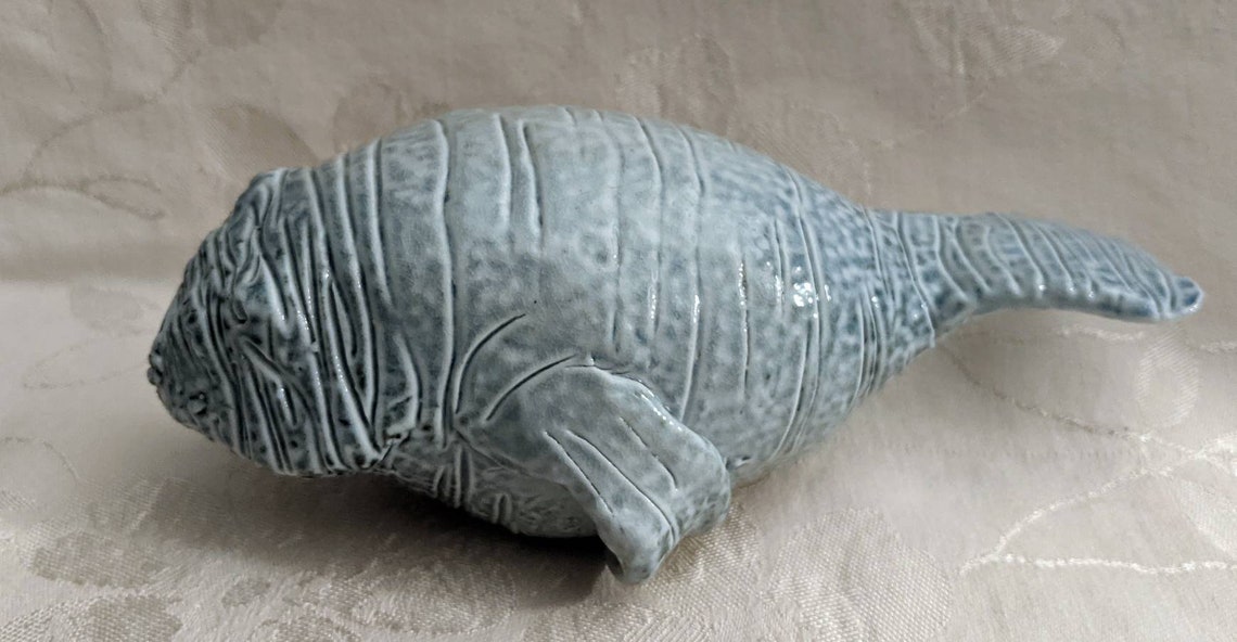 Ceramic Manatee/ Art Pottery/ Unsigned - Etsy