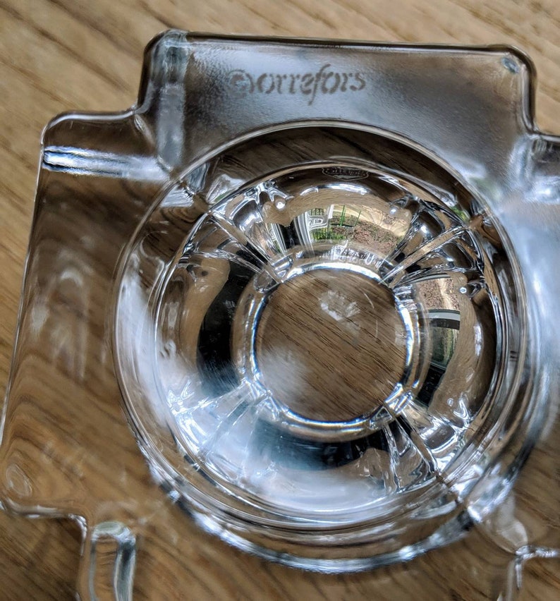 Orrefors Tea Light/ Cross Shaped/ Candle Holder Two Etsy